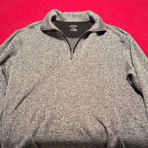 Haggar Men's Gray Zip-Up Sweater